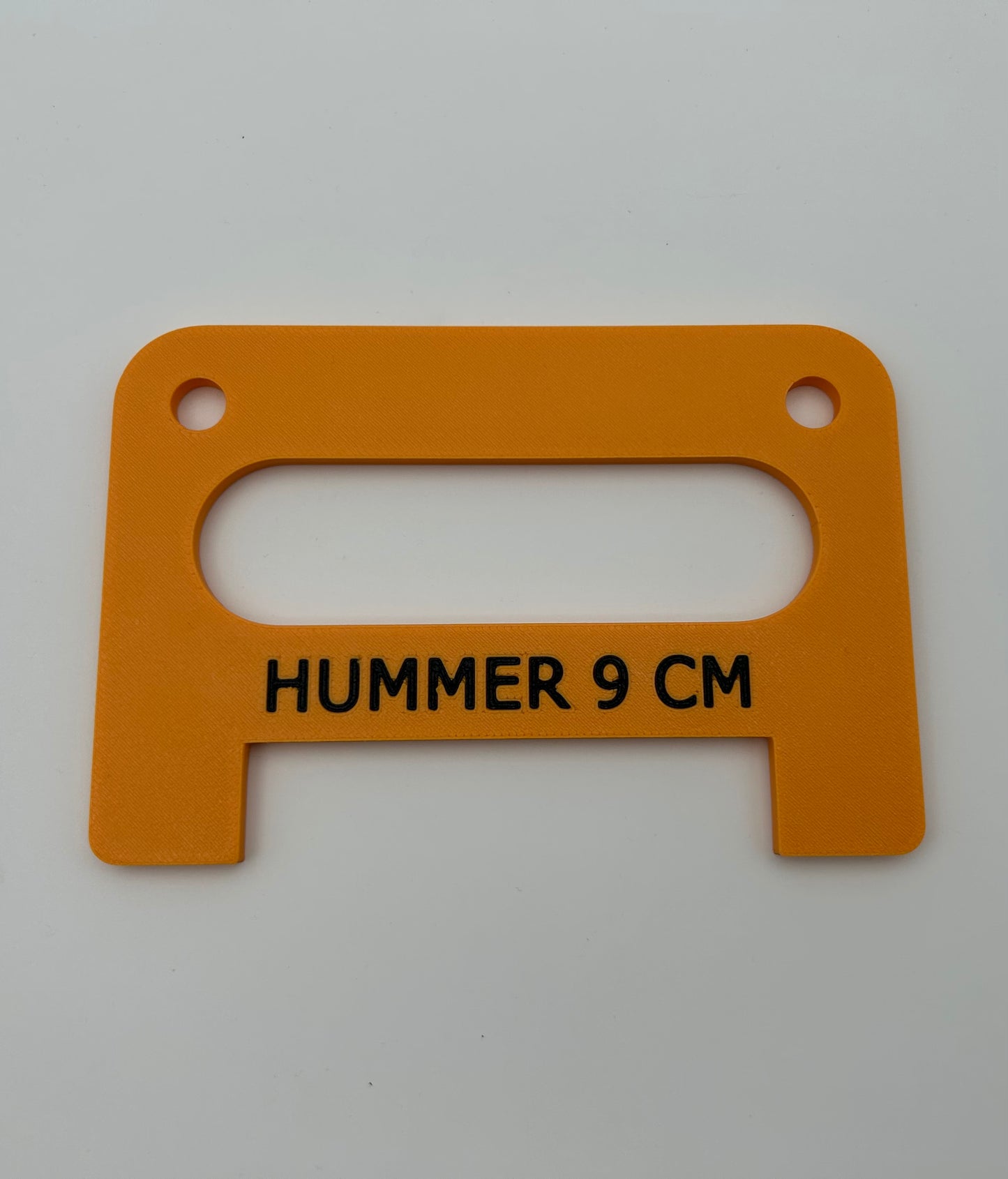 Oransje hummermål med sort tekst – Hummer 9 cm