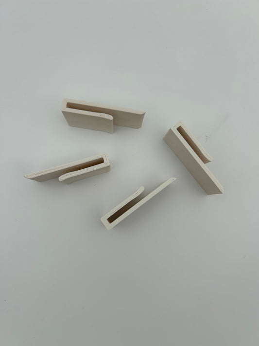 Hvite klips for jekkestropp 50 mm (B-vare)