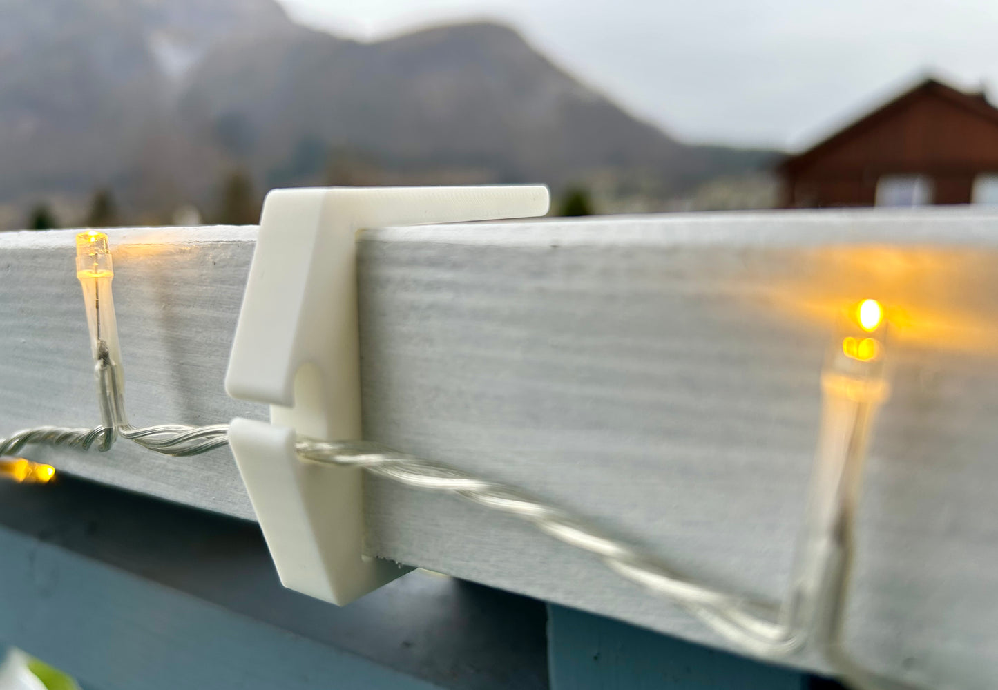 Klips til oppheng for flatt rekkverk (6 pk)